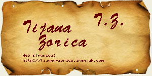 Tijana Zorica vizit kartica